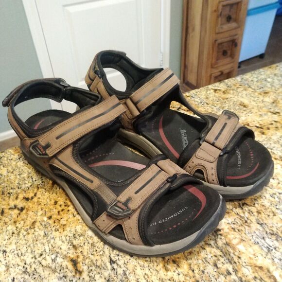 Abeo Men's Cayucos Sport Sandals Brown Size 14 Bio System Leather - Picture 6 of 11